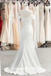 Mermaid Floral Wedding Dress