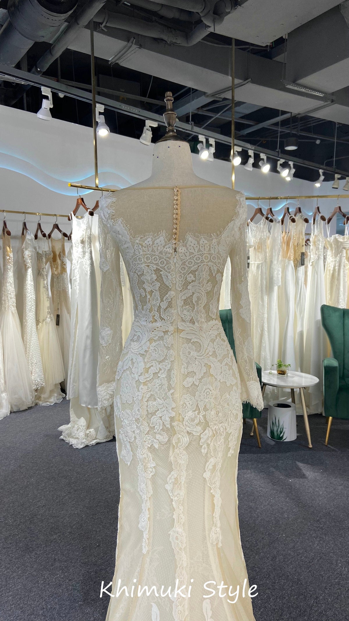 Mermaid Floral Lace Wedding Dress
