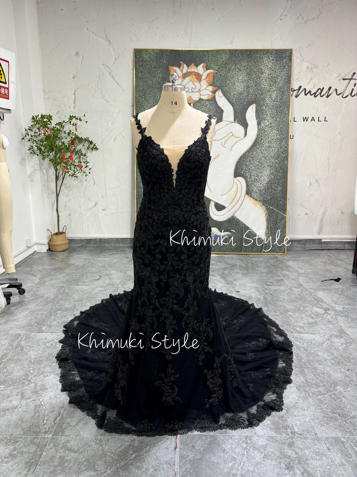 Mermaid Floral Lace Wedding Dress