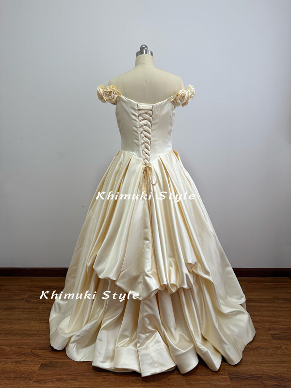 Off Shoulder Sleeve Wedding Dress