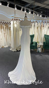 simple ivory bridal dress