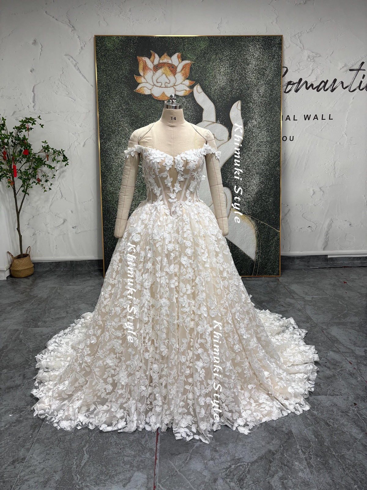 Off Shoulder Wedding Dress 