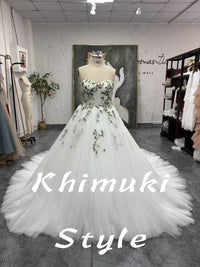 Colorful Tulle Wedding Dress 