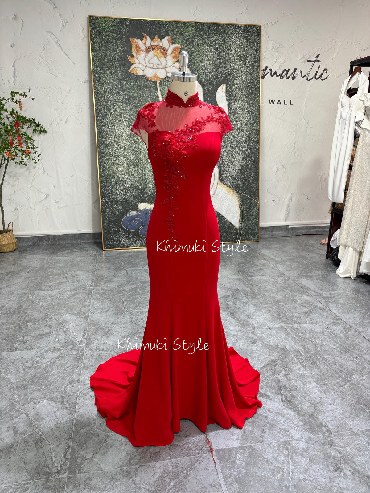 Mermaid Red China Cheongsam 