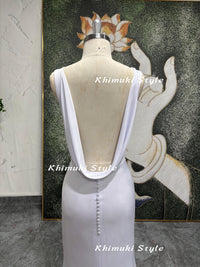 Sheath Low Back Bridal Dress