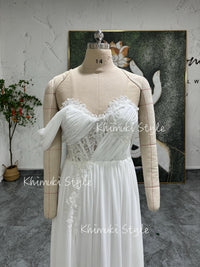 custom slit wedding dress