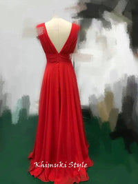 -back Red Party Dress