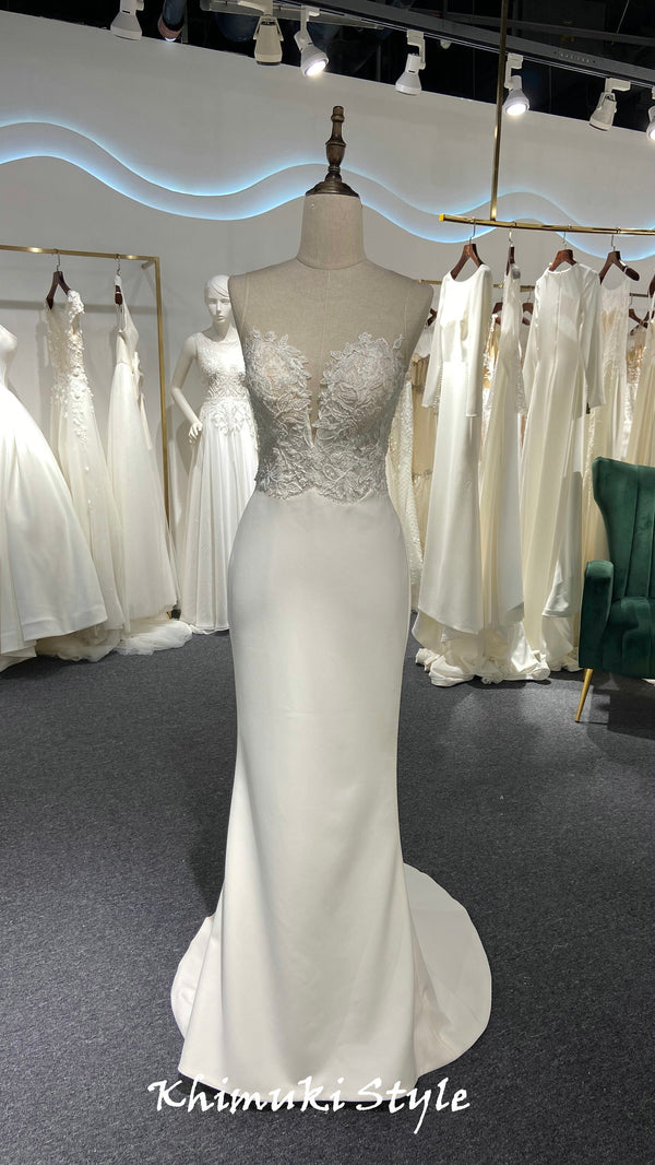 summer lace bridal dress