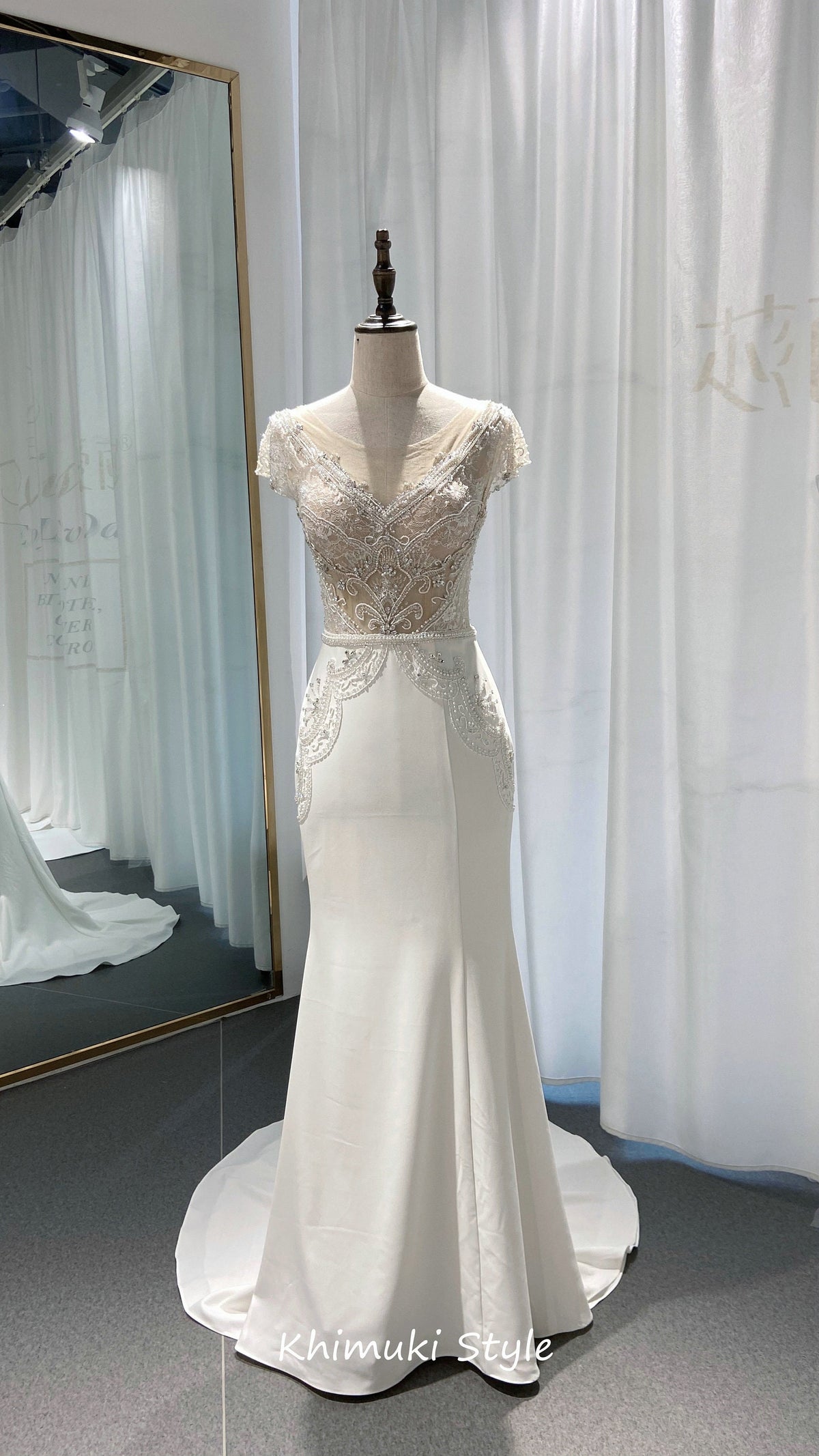 custom ivory bridal dress