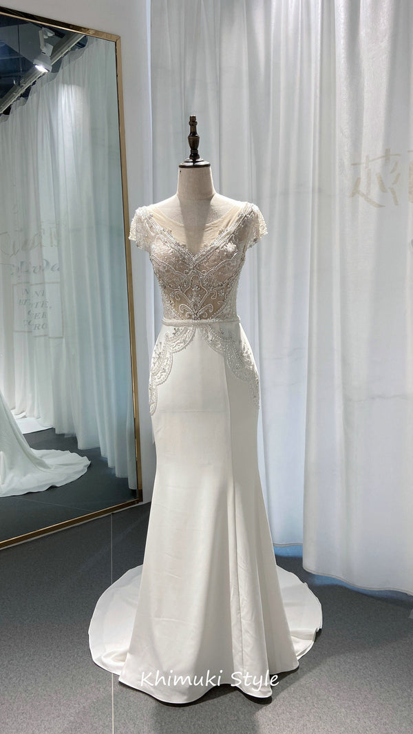 custom ivory bridal dress