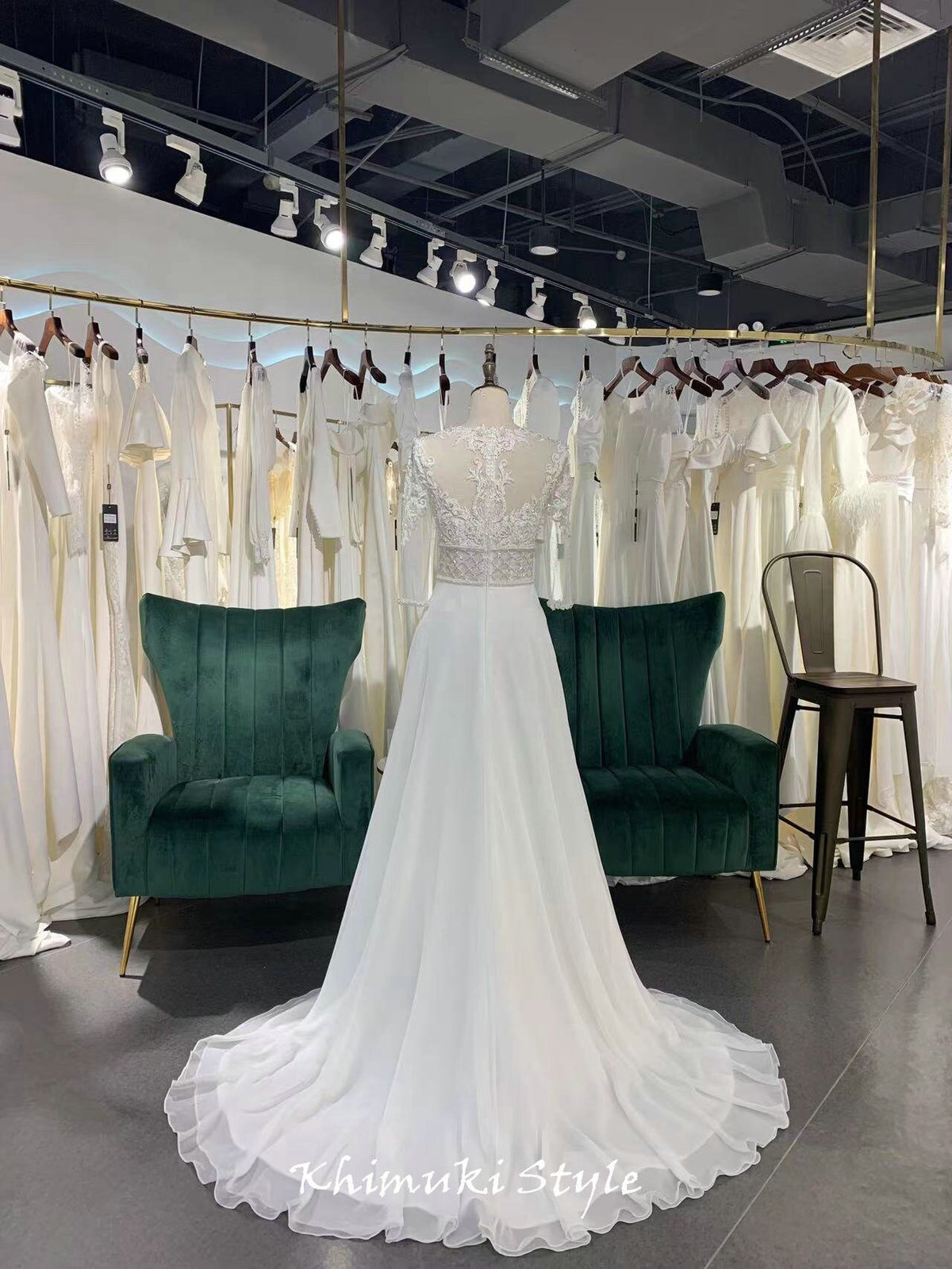 Sheer Lace Wedding Dress