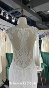 Sheer lace bridal dress