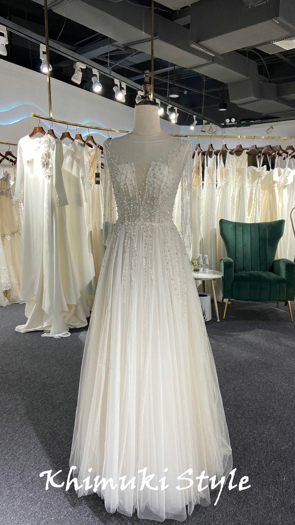 sexy sheer wedding dress