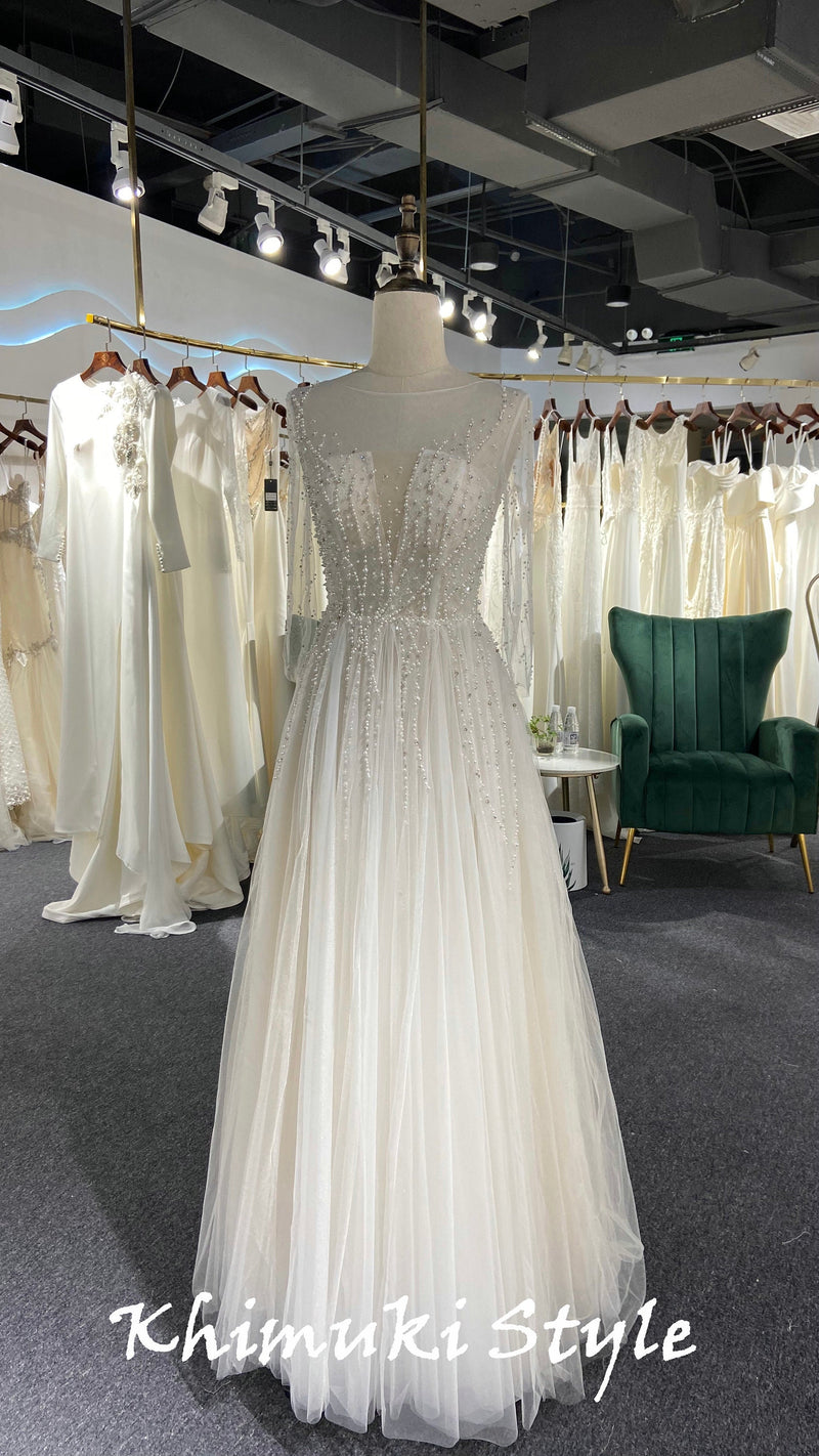 sexy sheer wedding dress