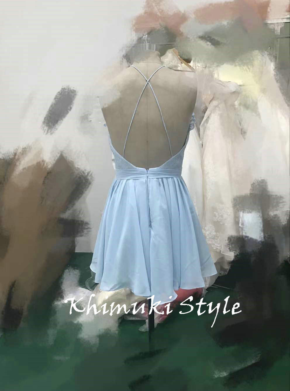 Short Blue Homecoming Dress