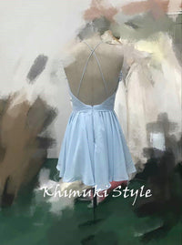 Short Blue Homecoming Dress