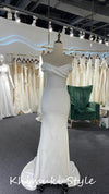sheath ivory wedding dress