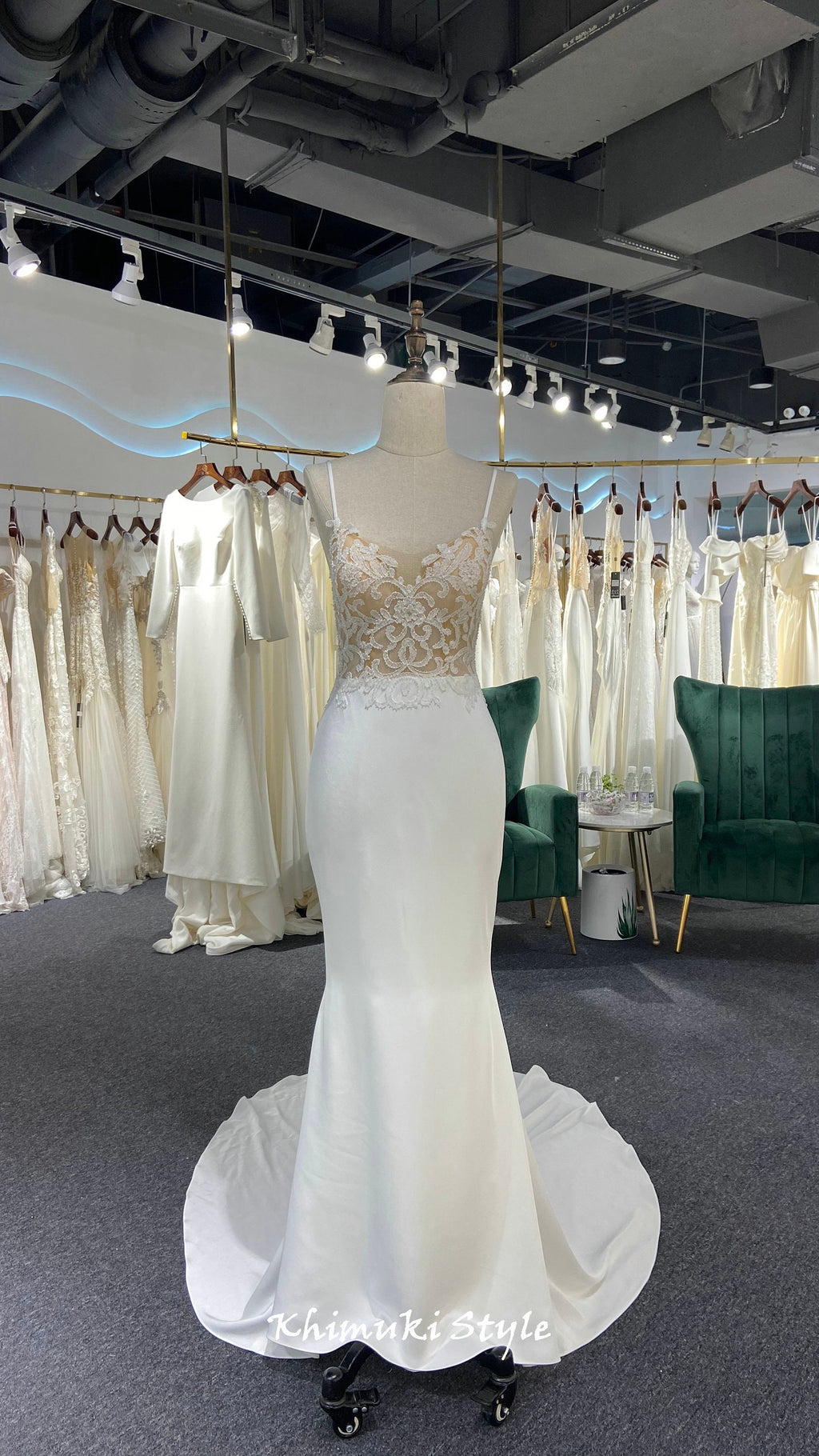 Sheer Lace Wedding Dress