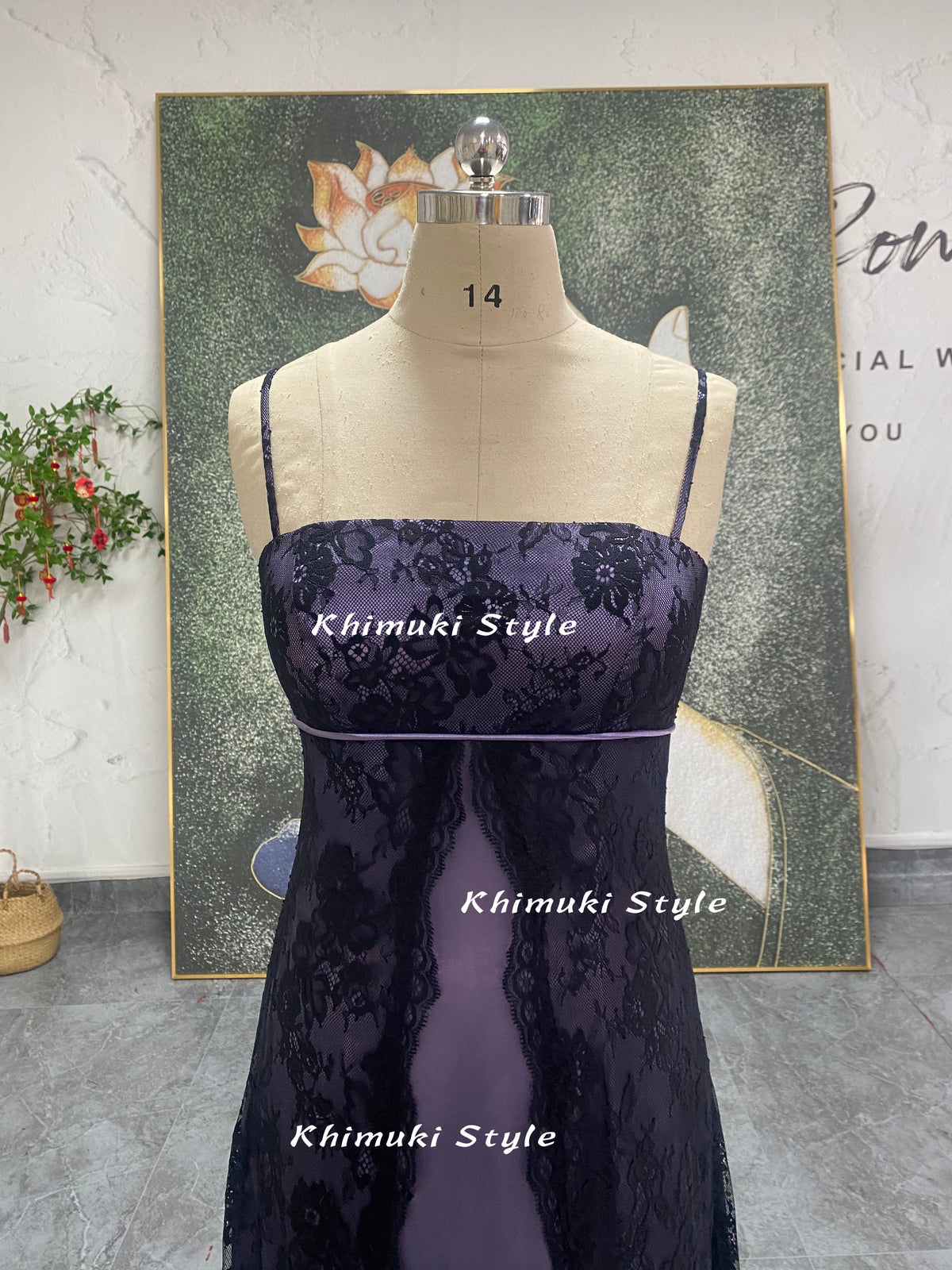 90s Vintage Purple Prom Dress