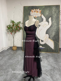 Sparkle black and pink prom dress