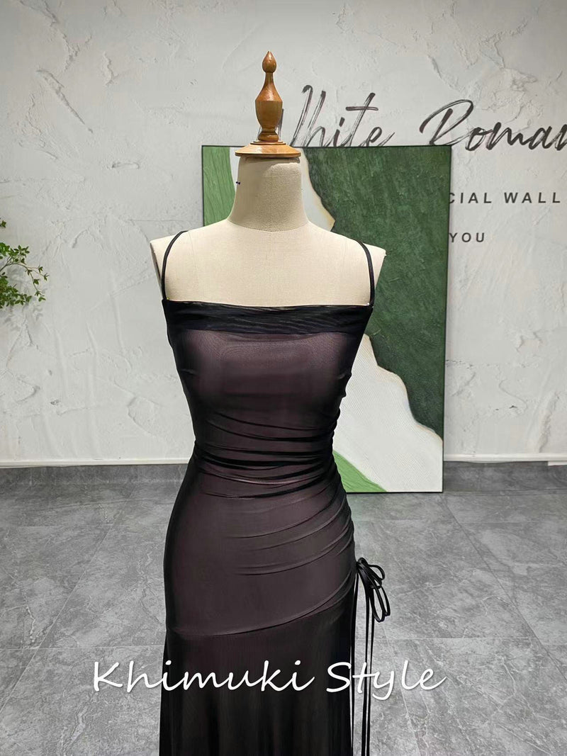 Black Mesh party Dress
