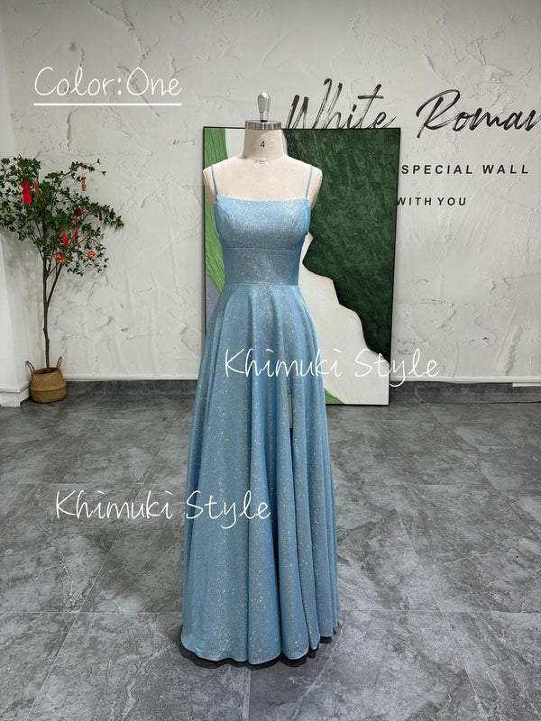 Square Neckline Sparkle Party Dress