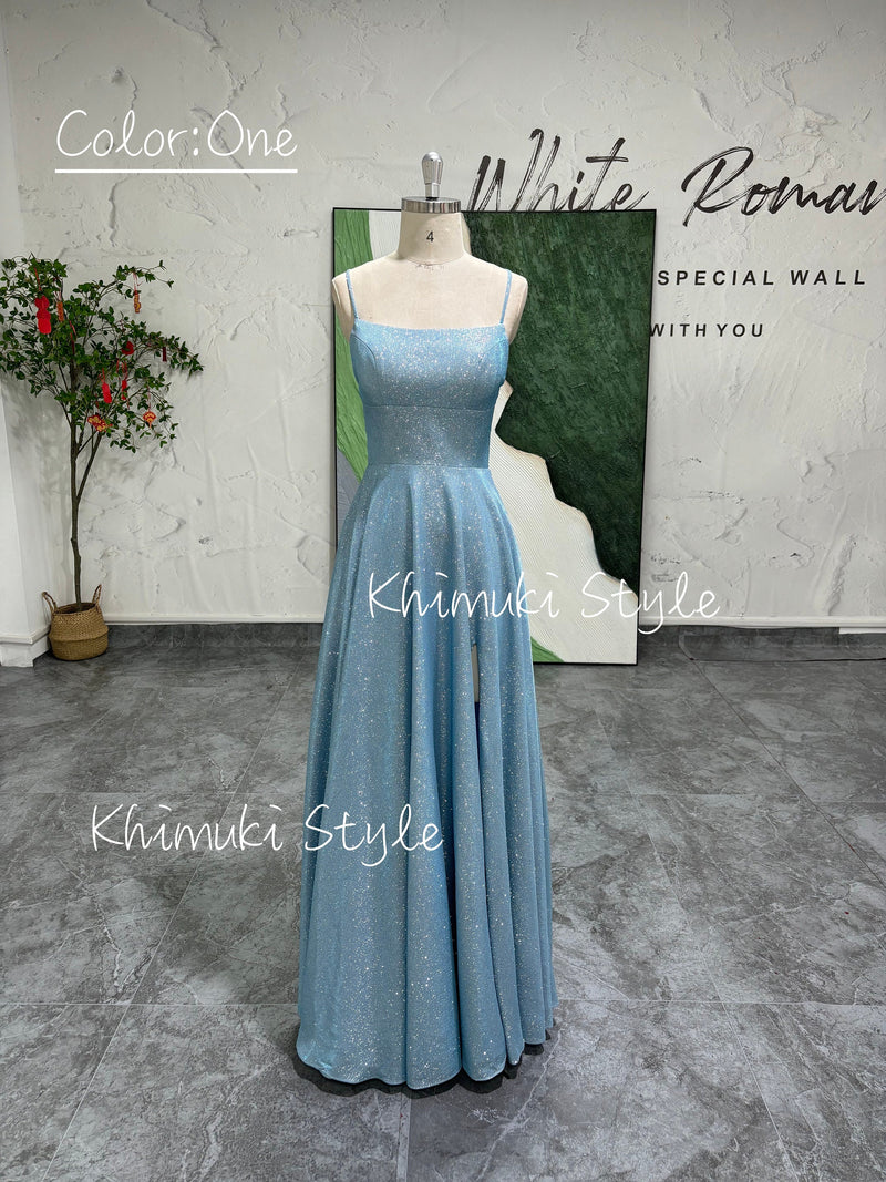 Square Neckline Sparkle Party Dress