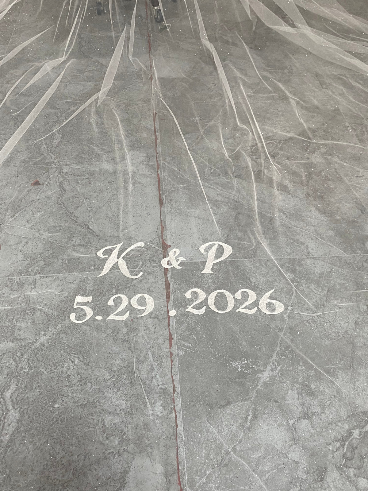Custom Wedding Veil with Wedding Date