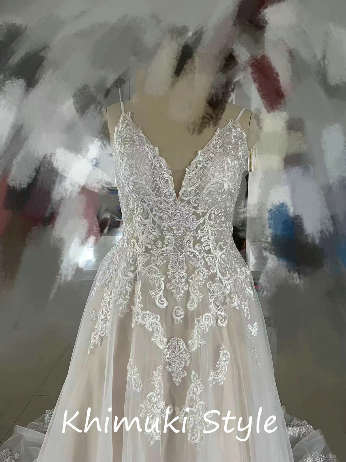 Spaghetti Strap Bridal Dress