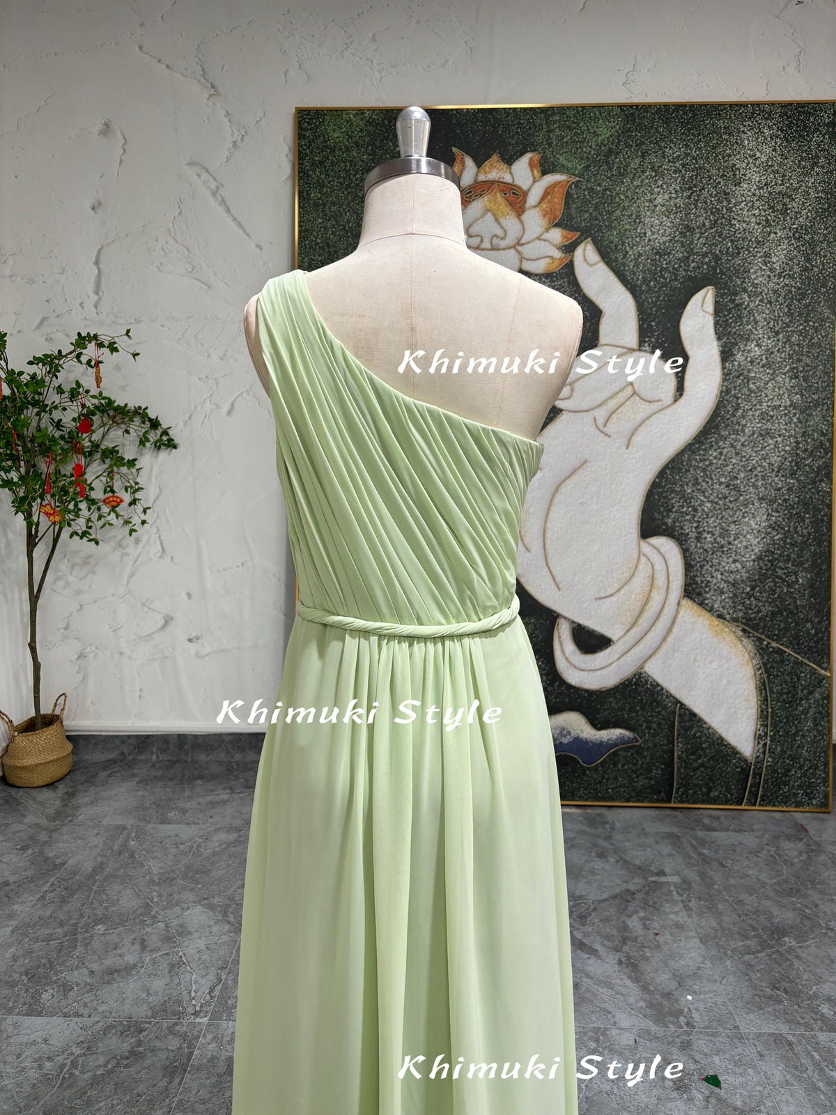 Vintage Sage Green Summer Bridesmaid Dress