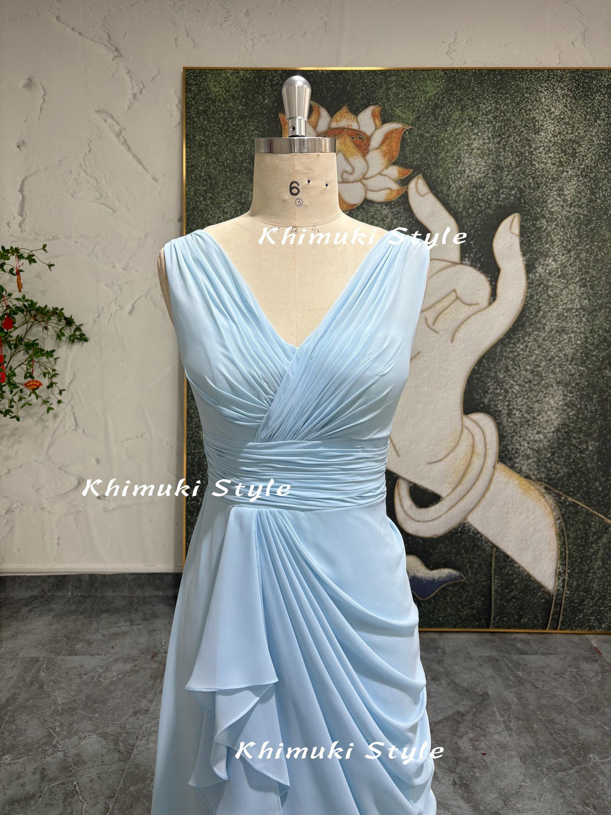 90s V-neck Formal Party Dress 
