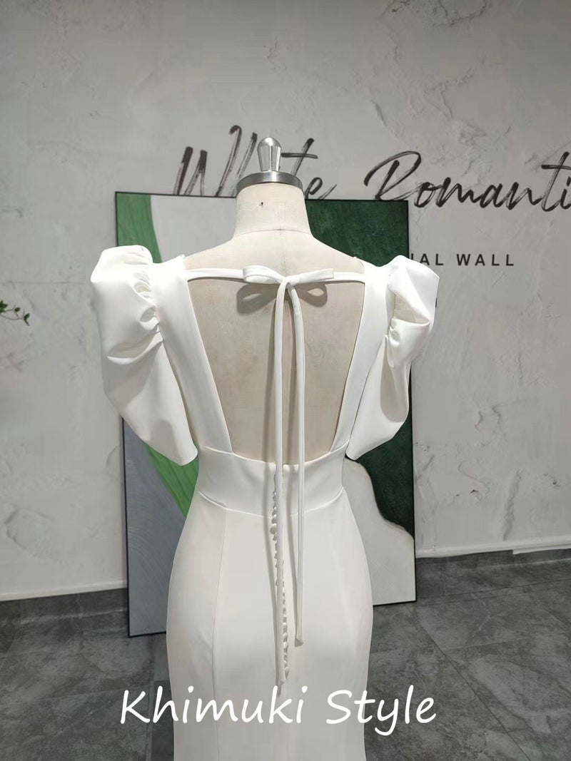 90s backless bridal dress