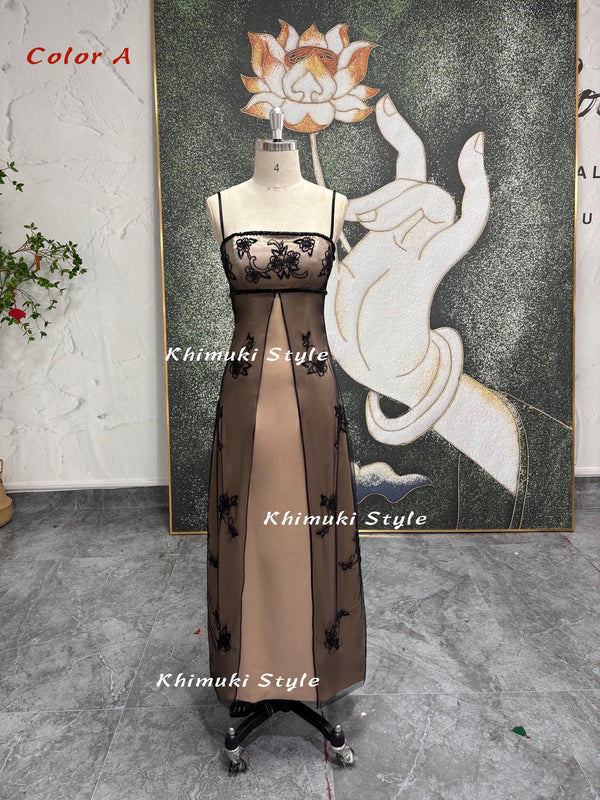 Vintage beaded Black Prom Dress 