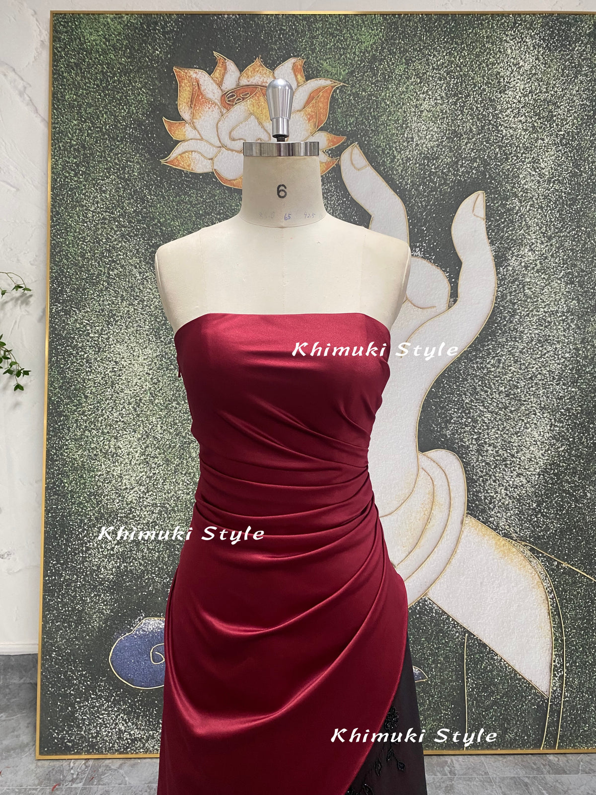 2000s Vintage Sparkle Prom Dress,Dark Red Party Dress