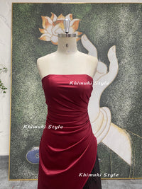 2000s Vintage Sparkle Prom Dress,Dark Red Party Dress