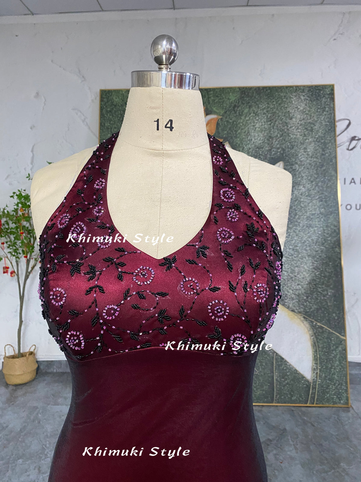 beaded plus size prom dress
