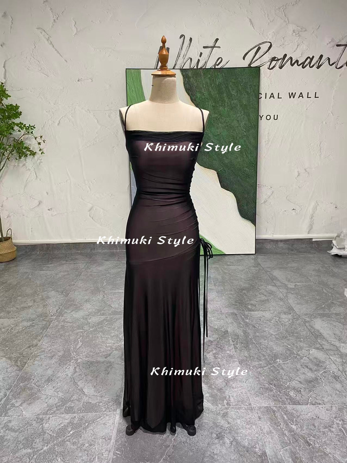 black and pink prom dress