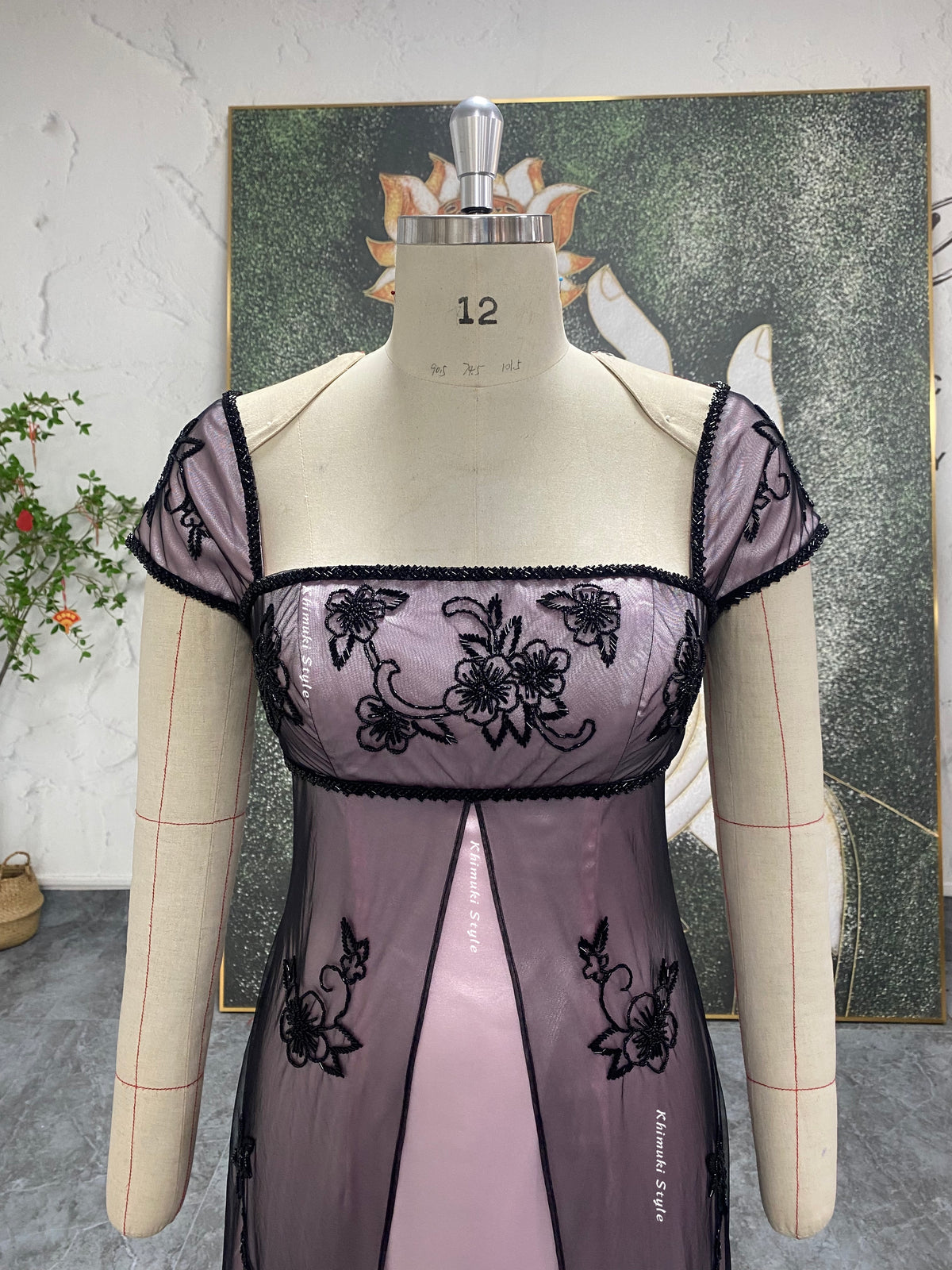 black and pink party dress