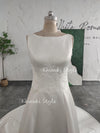 scoop neckline wedding dress