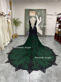 colorful green wedding dress