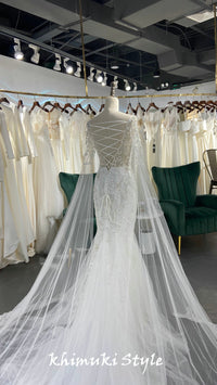 handmade beaded bridal dress