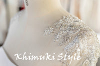 sheer tulle bridal dress