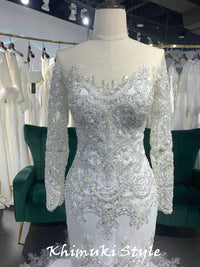 handmade beaded bridal dress