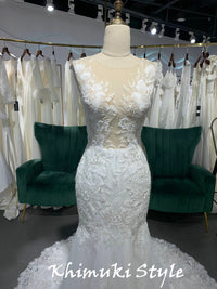 handmade lace wedding dress