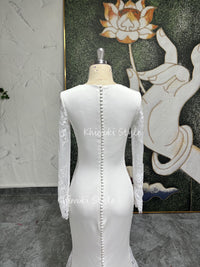 long sleeve lace bridal dress