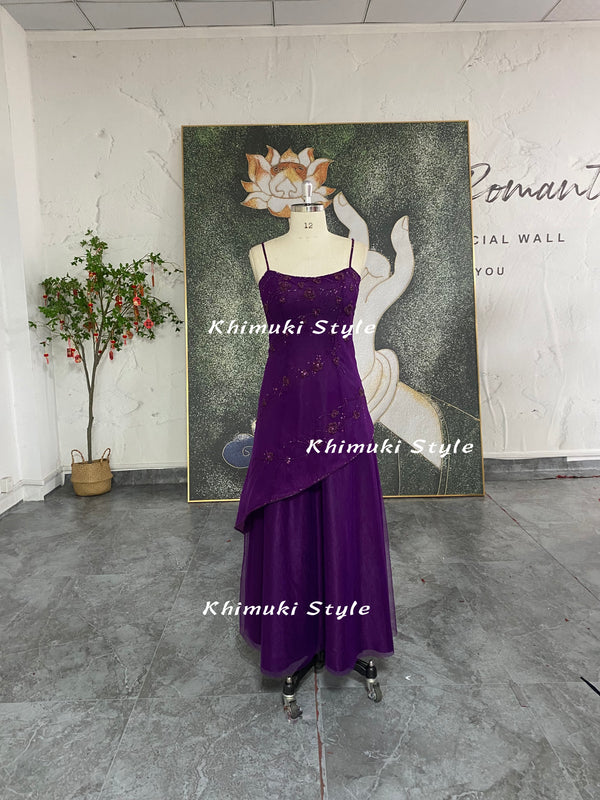 deep purple prom dress
