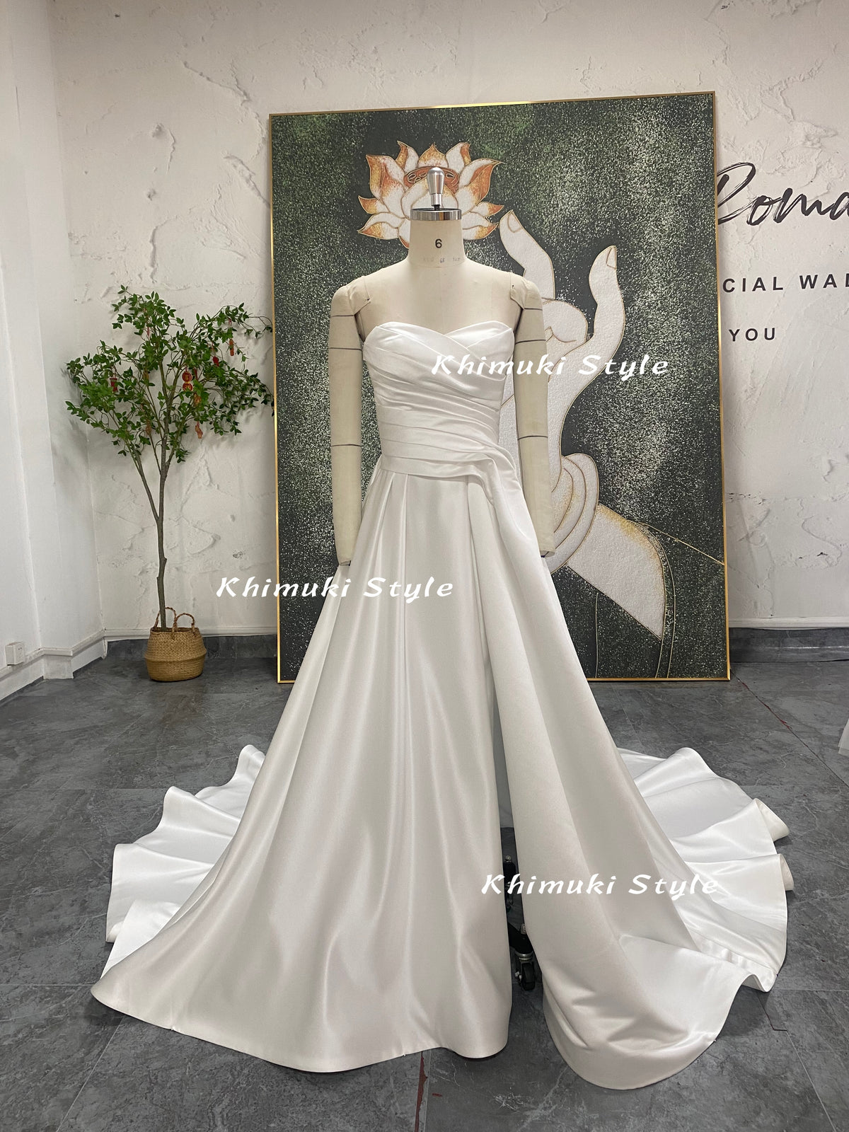 detachable Off the shoulder sleeves bridal dress