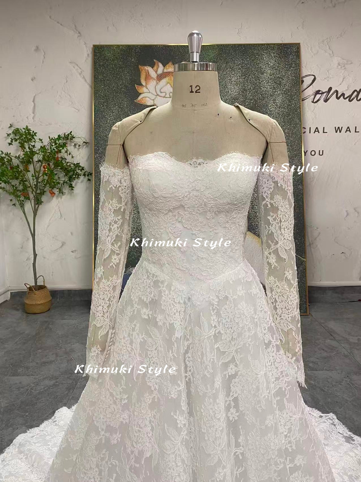 detachable sleeves wedding dress