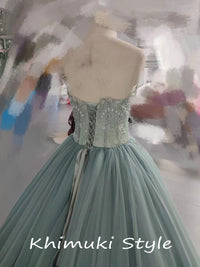 maxi blue prom dress