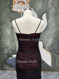  90s spaghetti strap party dress